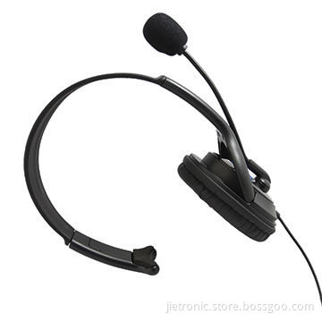 Black Unilateral Wired Headphone for PS4, with microphone